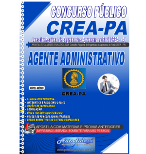 Apostila impressa concurso do CREA-PA 2024 – Agente Administrativo