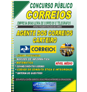 Apostila digital concurso dos CORREIOS 2024 – AGENTE DOS CORREIOS – Carteiro