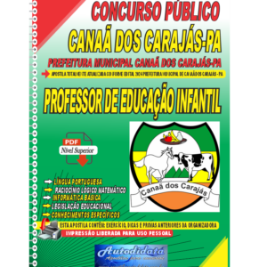 Apostila digital Concurso de Canaã dos Carajás – PA 2024 Professor de Educação Infantil