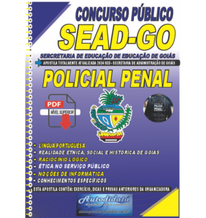 Apostila digital concurso da Secretaria de Estado da Administração de Goiás 2024 Policial Penal