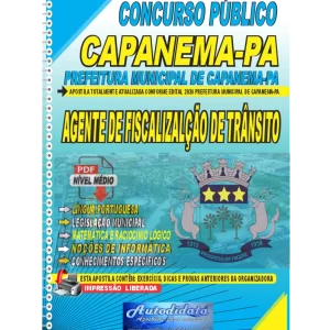 Apostila digital concurso da Prefeitura de Capanema-PA 2024 - AGENTE DE FISCALIZAÇÃO DE TRÂNSITO