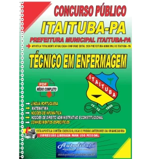 Apostila Digital Concurso Prefeitura de Itaituba - PA 2024 Técnico em Enfermagem