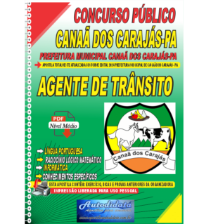 Apostila digital Concurso de Canaã dos Carajás – PA 2024 Guarda de Trânsito