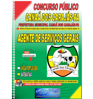 Apostila Digital Concurso Prefeitura de Canaã dos Carajás - PA 2024 Agente de Serviços Gerais