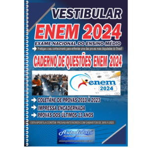 Apostila Impressa ENEM 2024 com 13 ANOS de Provas + Gabaritos