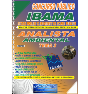 Apostila impressa concurso do IBAMA 2024 - Analista Ambiental TEMA 3