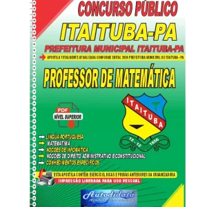 Apostila Digital Concurso Prefeitura de Itaituba - PA 2024 Professor de Matemática