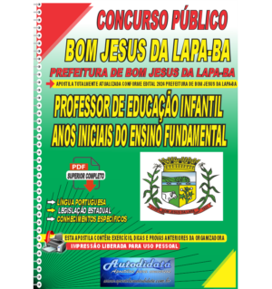 Apostila Concurso Prefeitura de Bom Jesus da Lapa - BA 2024 Professor de Educação Infantil