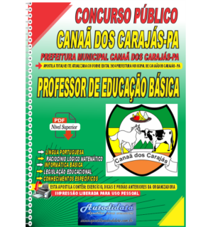Apostila digital Concurso de Canaã dos Carajás – PA 2024 Professor de Educação Básica