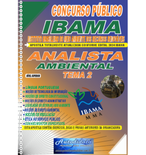 Apostila impressa concurso do IBAMA 2024 - Analista Ambiental TEMA 2