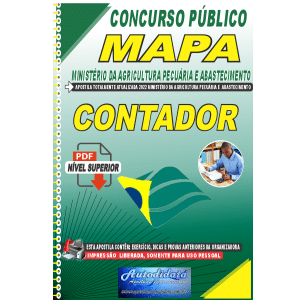 Apostila Concurso do Mapa Ministério da Agricultura 2023 - Contador