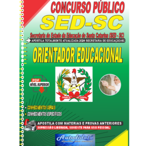 Apostila concurso da SED-SC 2024 - Orientador Educacional - Especialista Em Assuntos Educacionais