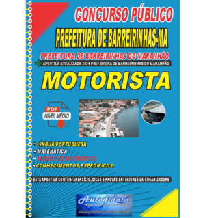 Apostila digital concurso de Barreirinhas-MA 2024 – Motorista II – Carteira D