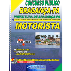 Apostila digital concurso da Prefeitura de Bragança-PA 2024 - Motorista