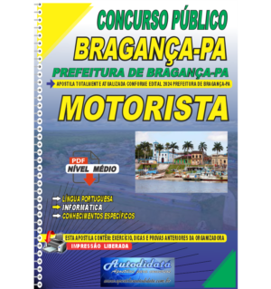 Apostila digital concurso da Prefeitura de Bragança-PA 2024 - Motorista