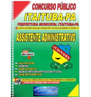 Apostila Digital Concurso Prefeitura de Itaituba - PA 2024 Assistente Administrativo