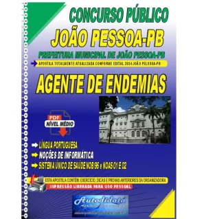 Apostila digital concurso da Prefeitura de João Pessoa-PB 2024 - Agente de Endemias