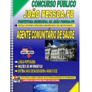 Apostila digital concurso da Prefeitura de João Pessoa-PB 2024 - Agente Comunitário de Saúde
