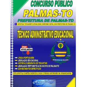 Apostila digital Prefeitura de Tocantins-TO 2024 - Técnico Administrativo Educacional