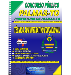 Apostila digital Prefeitura de Tocantins-TO 2024 - Técnico Administrativo Educacional