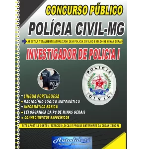 Apostila impressa concurso PC-MG 2024 – Investigador de Polícia I