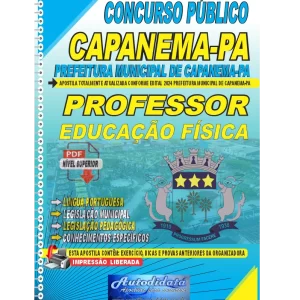 Apostila digital concurso da Prefeitura de Capanema-PA 2024 - PROFESSOR DE EDUCAÇÃO FÍSICA