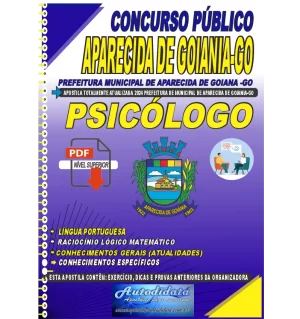 Apostila digital concurso da Prefeitura de Aparecida de Goiânia - GO 2024 - Psicólogo