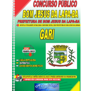 Apostila Digital Concurso Prefeitura de Bom Jesus da Lapa - BA 2024 Gari