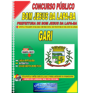 Apostila Digital Concurso Prefeitura de Bom Jesus da Lapa - BA 2024 Gari