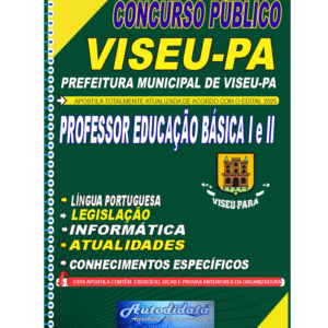 Apostila impressa concurso Viseu-PA 2025 Professor