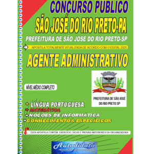 Apostila São José Rio Preto SP 2025 - Agente Administrativo