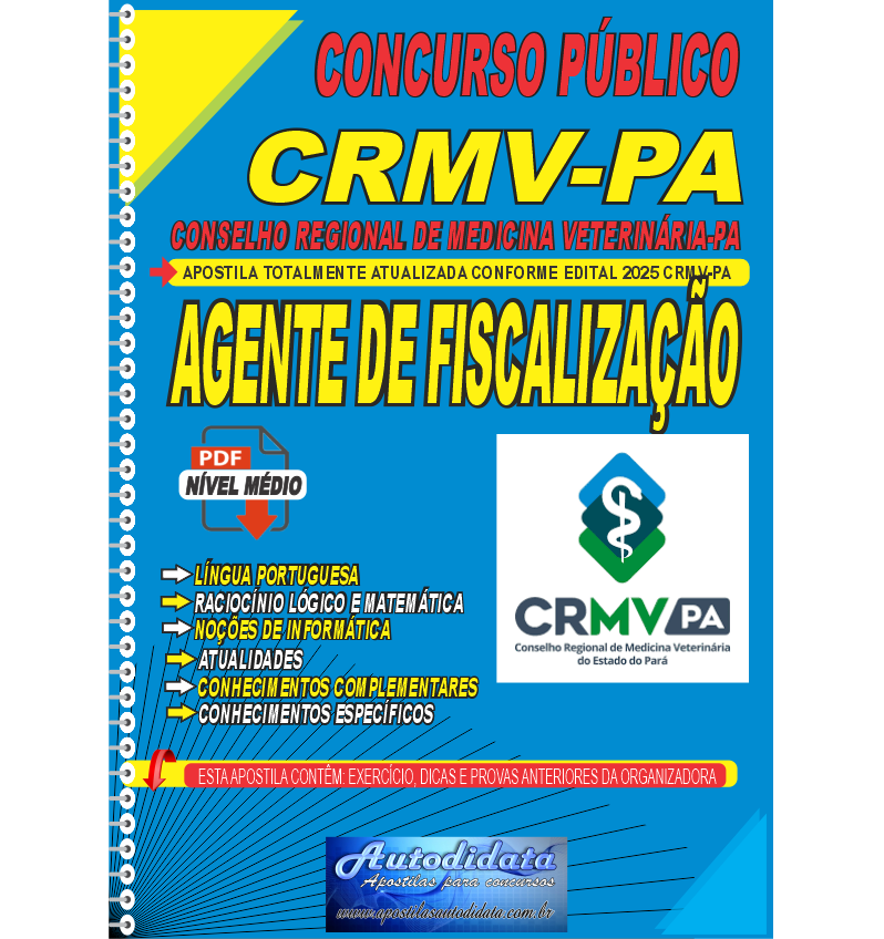 Apostila digital concurso do CRMV-PA 2025 - Agente de Fiscalização